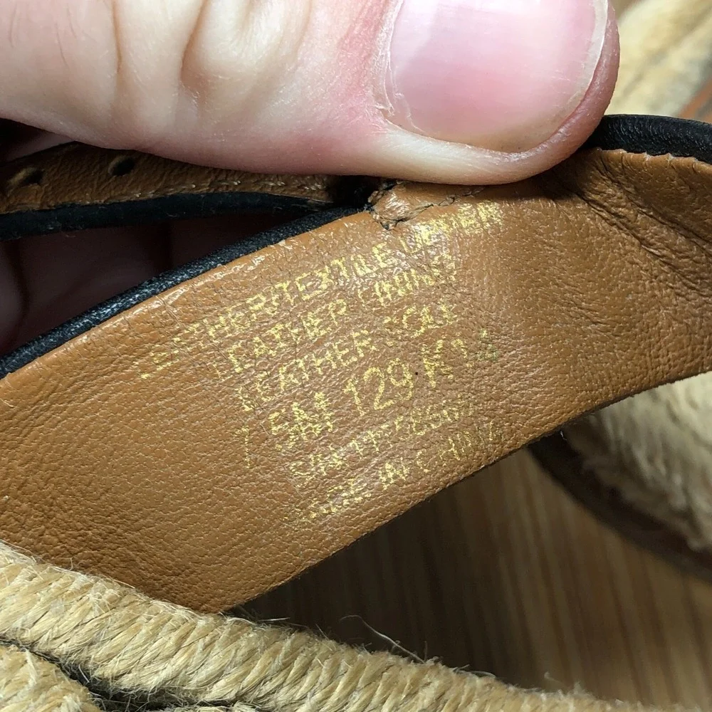 Tory Burch Womens size 7.5 shoes Thong Espadrilles Slingback Black Bow sandals